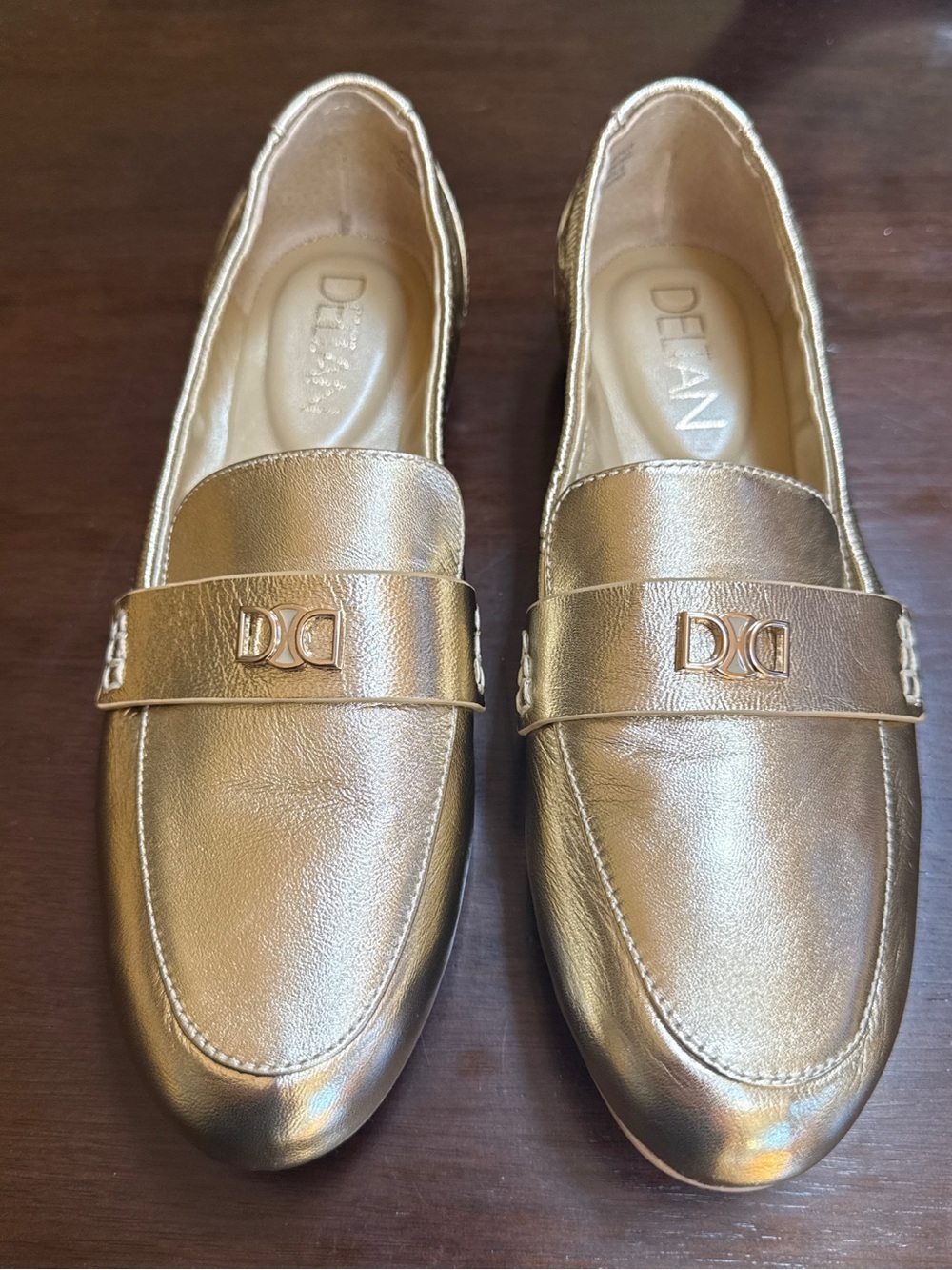 Deltan James Gold Loafers - Picture 2 of 6
